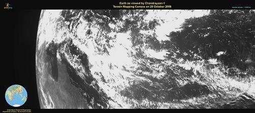 Earth from Chandrayaan TMC (ISRO)| www.isro.org